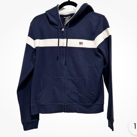 Vintage Polo Jeans Co Ralph Lauren Y2K Zip Up Hoodie Sweatshirt Size Large NWT - Picture 1 of 5